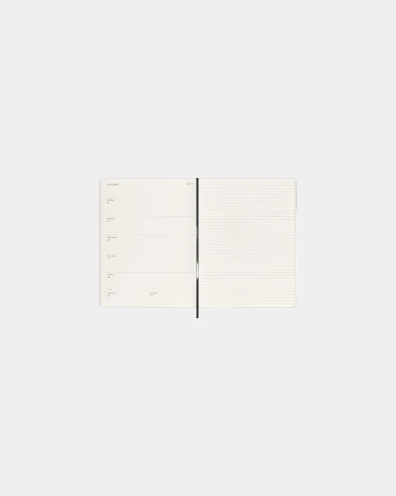 Agenda XL 12 meses Moleskine tapa blanda para personalizar