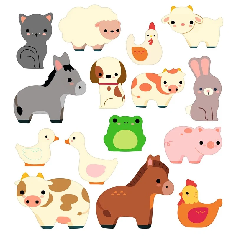 Pegatinas reposicionables Los animales de la granja - Djeco