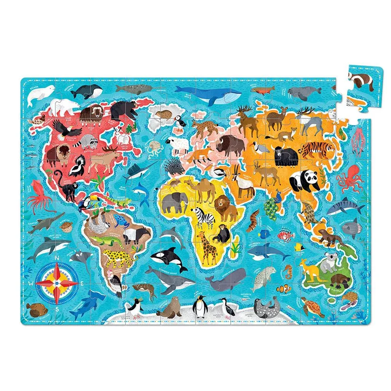 Puzzle animales del mundo 60 pzs