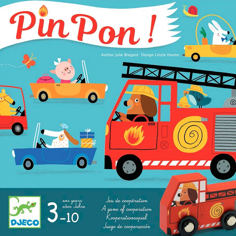 Djeco - Juego Cool School Pin Pon - Juego cooperativo