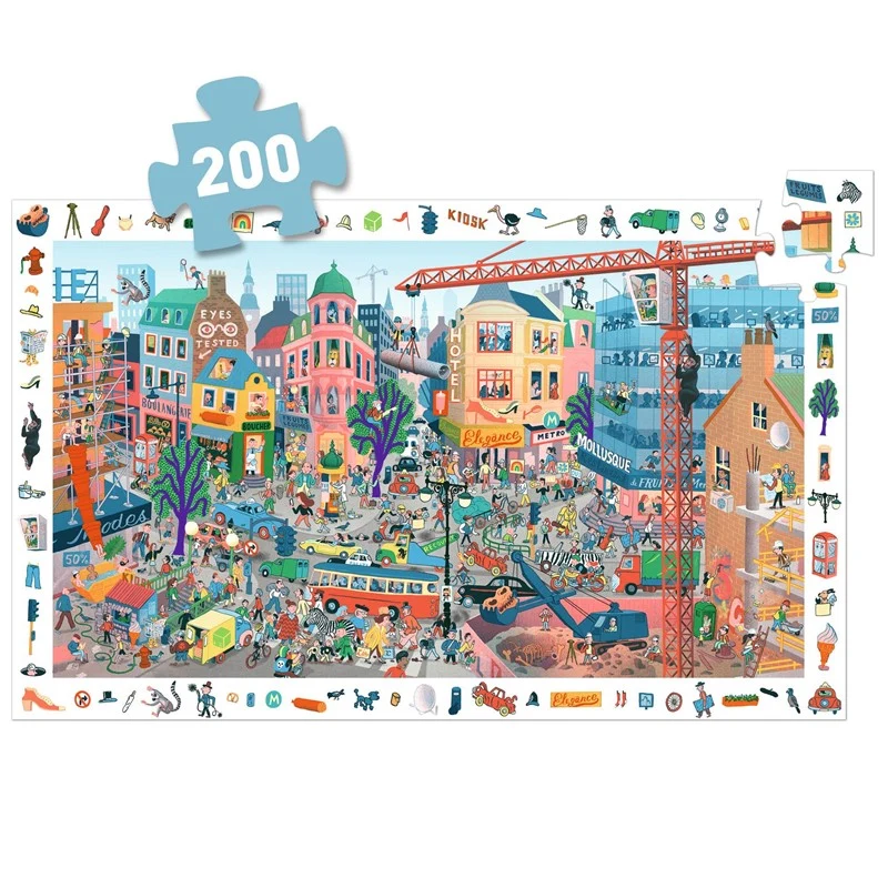 Puzzle Observación: Ciudad - 200 pzs. - Djeco
