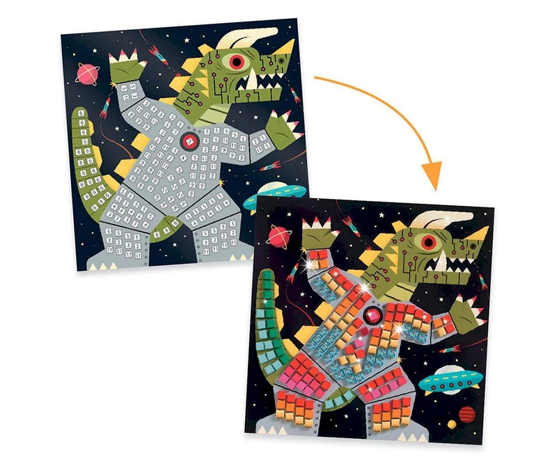 Collage: Cuadros de mosaicos Space - Djeco