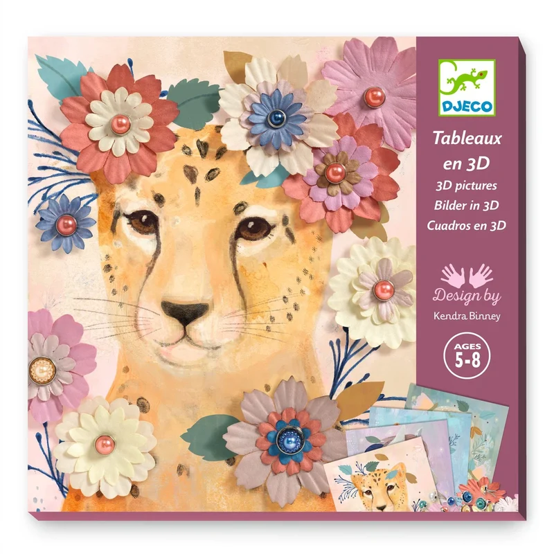 Papel creativo "Coronas de flores" - Djeco