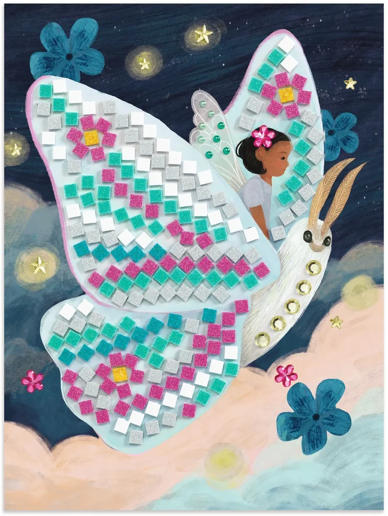 Collage: Cuadros de mosaicos El mundo encantado - Djeco