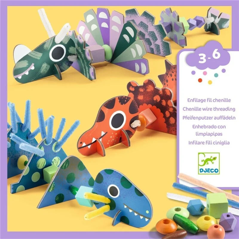 Set de Ensartes Dinosaurios terribles - Djeco