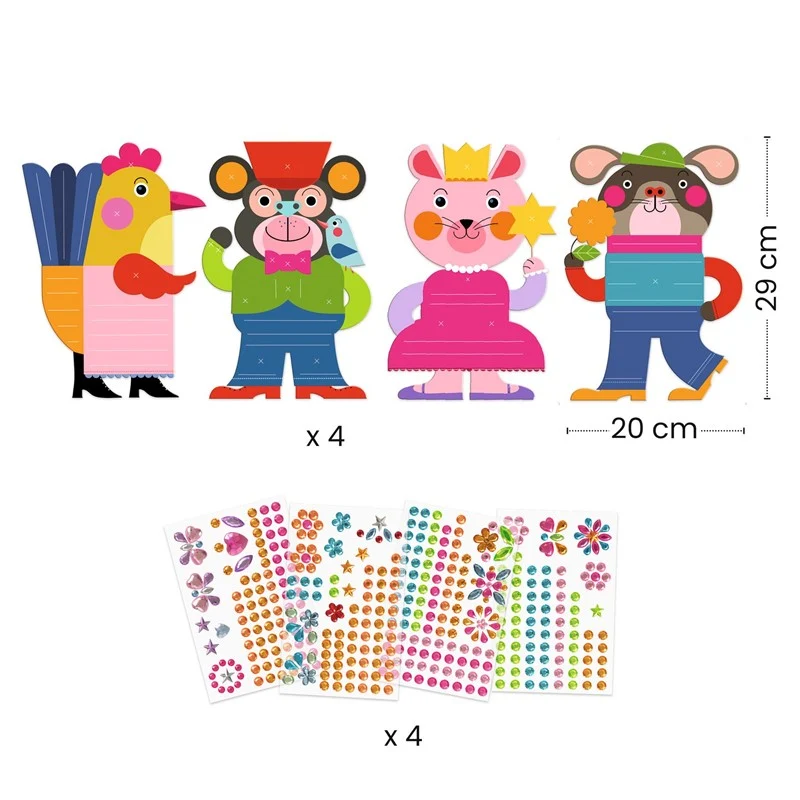 Crear con pegatinas Resplandescientes - Djeco