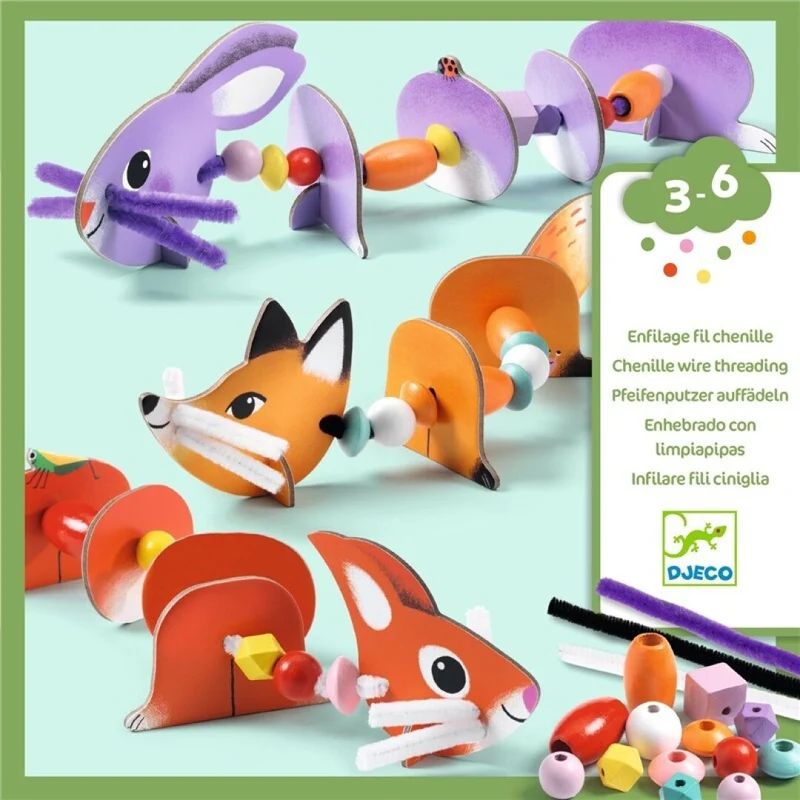 Set de Ensartes Animales adorables - Djeco
