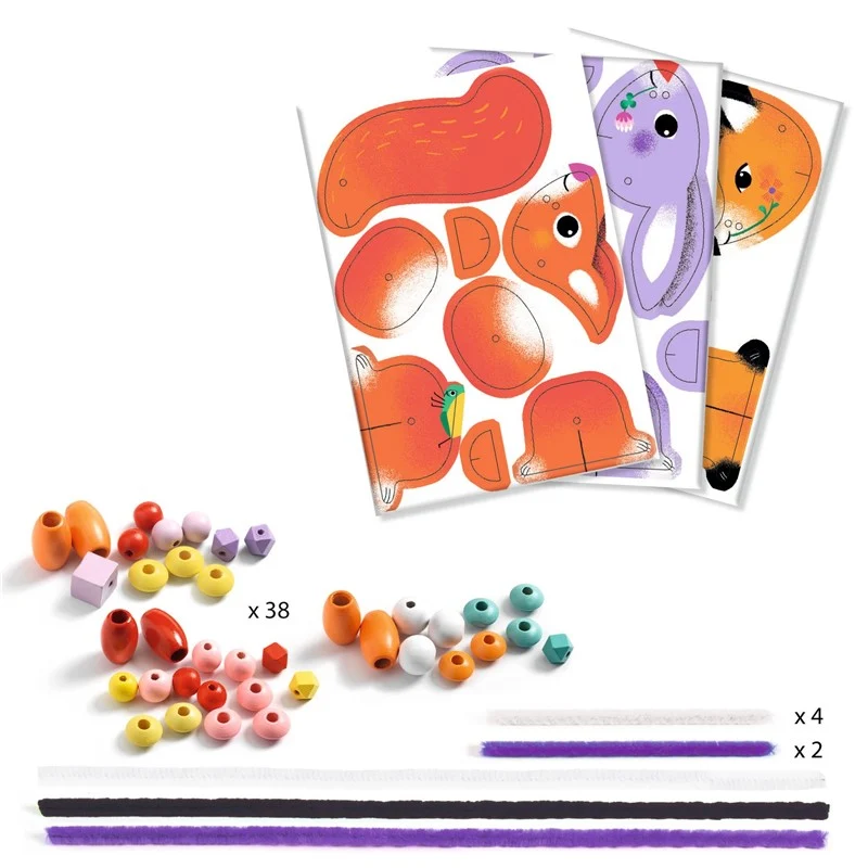 Set de Ensartes Animales adorables - Djeco