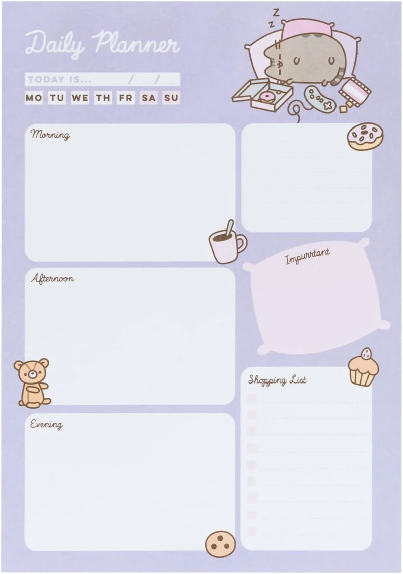 Bloc Planificador diario A5 Pusheen