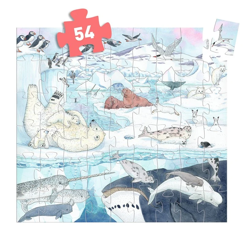 Puzzle silueta suavidad polar - Djeco