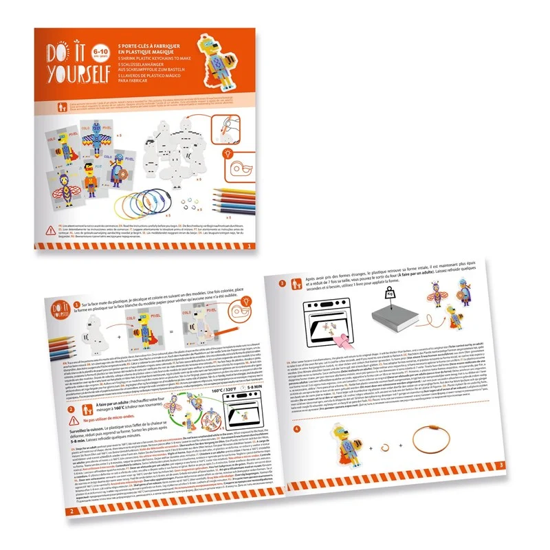 Set DIY llaveros Héroes de Pixel - Djeco