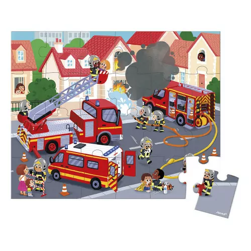 Janod - Puzle Bomberos - 24 piezas