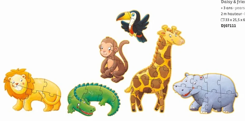Puzzle Evolutivo: Ouistiti y sus amigos - Djeco