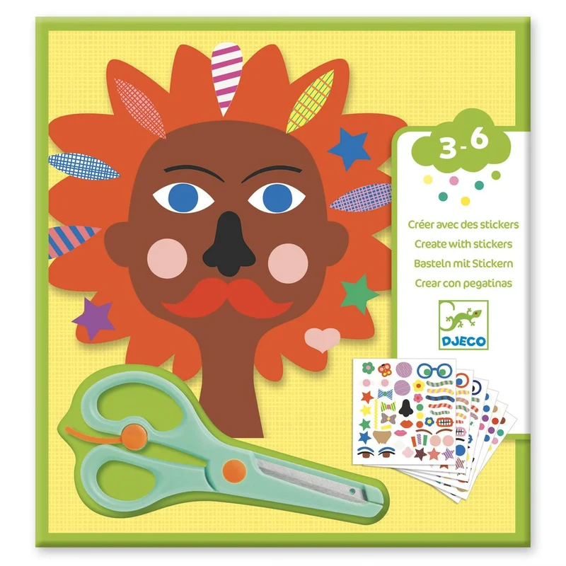 Crear con pegatinas Peluquería - Djeco