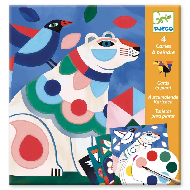 Tarjetas para pintar: El bestiario - Djeco