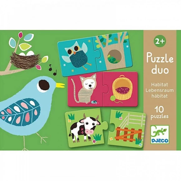 Puzzle Dúo: Hábitat - 20 pzs - Djeco