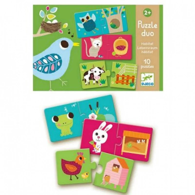 Puzzle Dúo: Hábitat - 20 pzs - Djeco