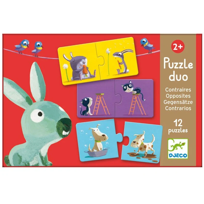 Puzzle Dúo: Contrarios - 20 pzs - Djeco
