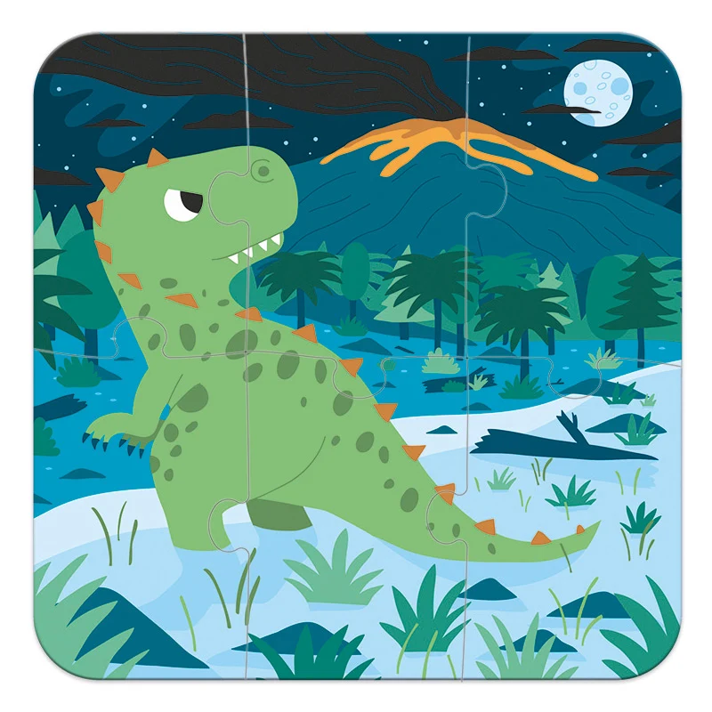 Set de 4 Puzzles Evolutivos: Dinosaurios - Janod
