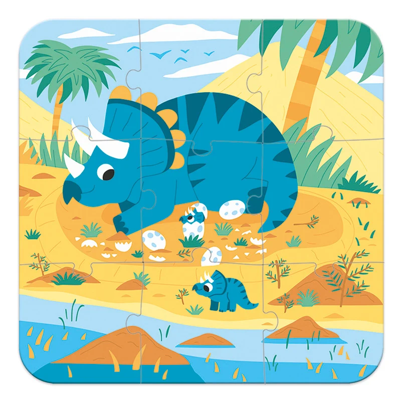 Set de 4 Puzzles Evolutivos: Dinosaurios - Janod