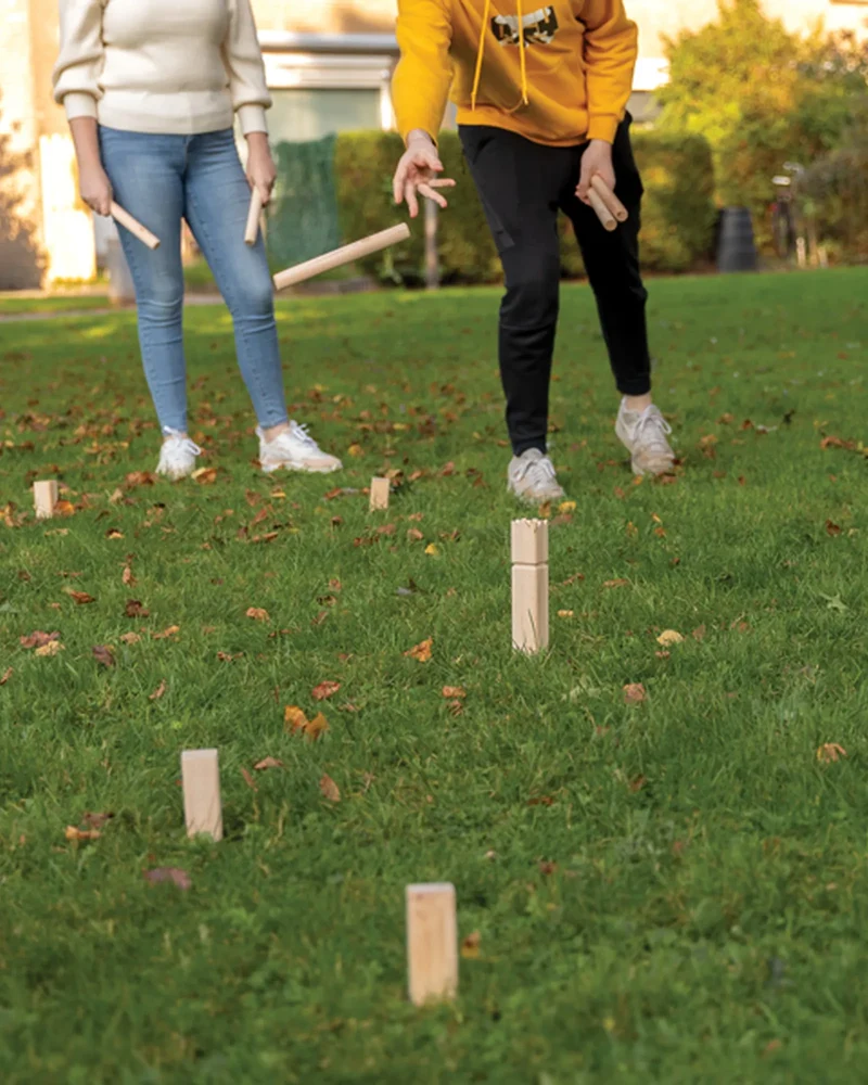 Juego de Kubb de madera de pino para personalizar