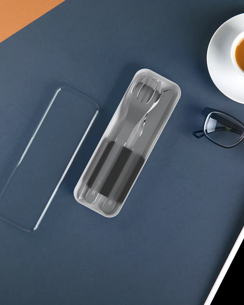Set de cubiertos acero Monbento Slim Box para personalizar