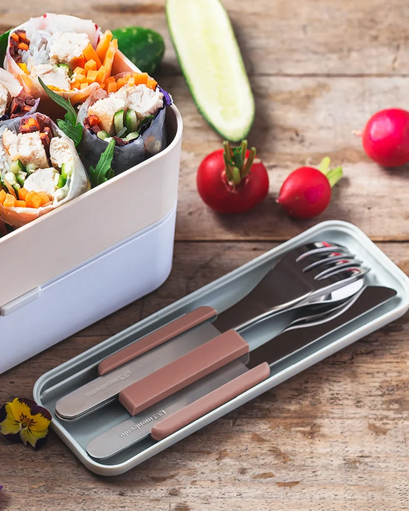 Set de cubiertos acero Monbento Slim Box para personalizar