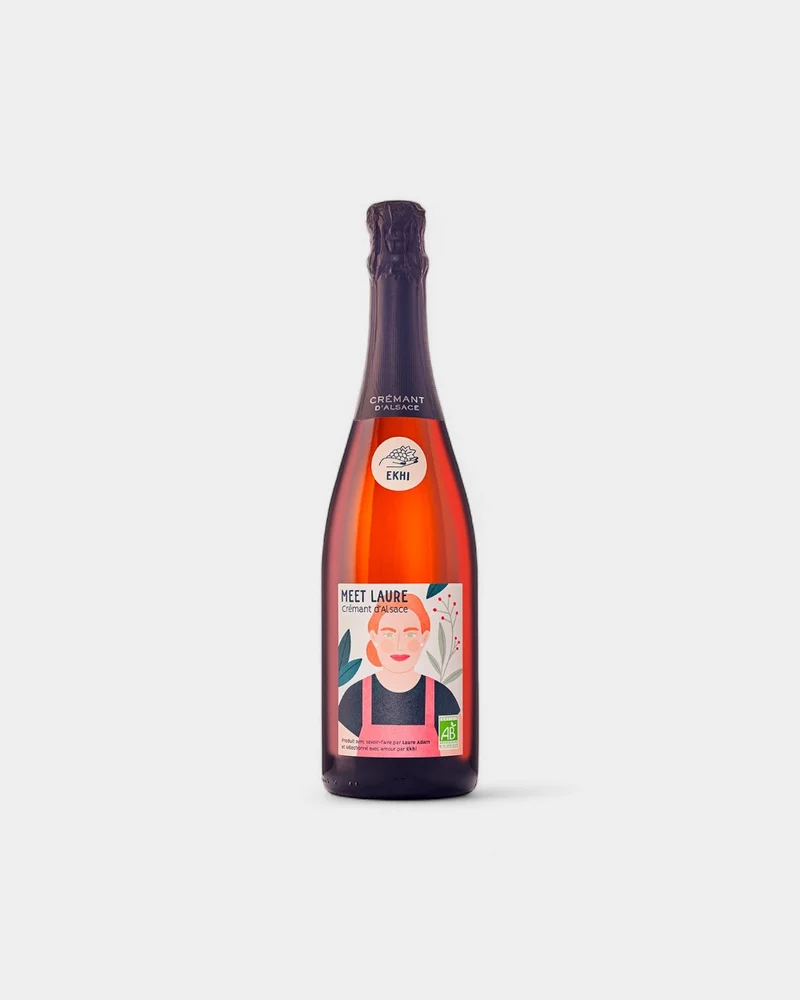 Botella de crémant de Alsacia ecológico para personalizar