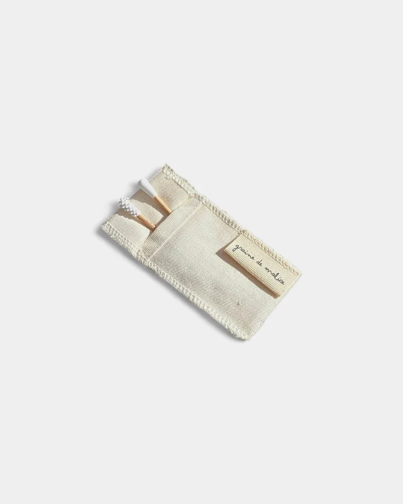 Estuche de belleza de algodón ecológico para personalizar