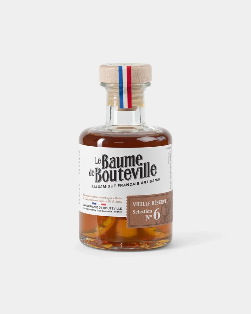 Botella de vinagre balsámico francés artesanal