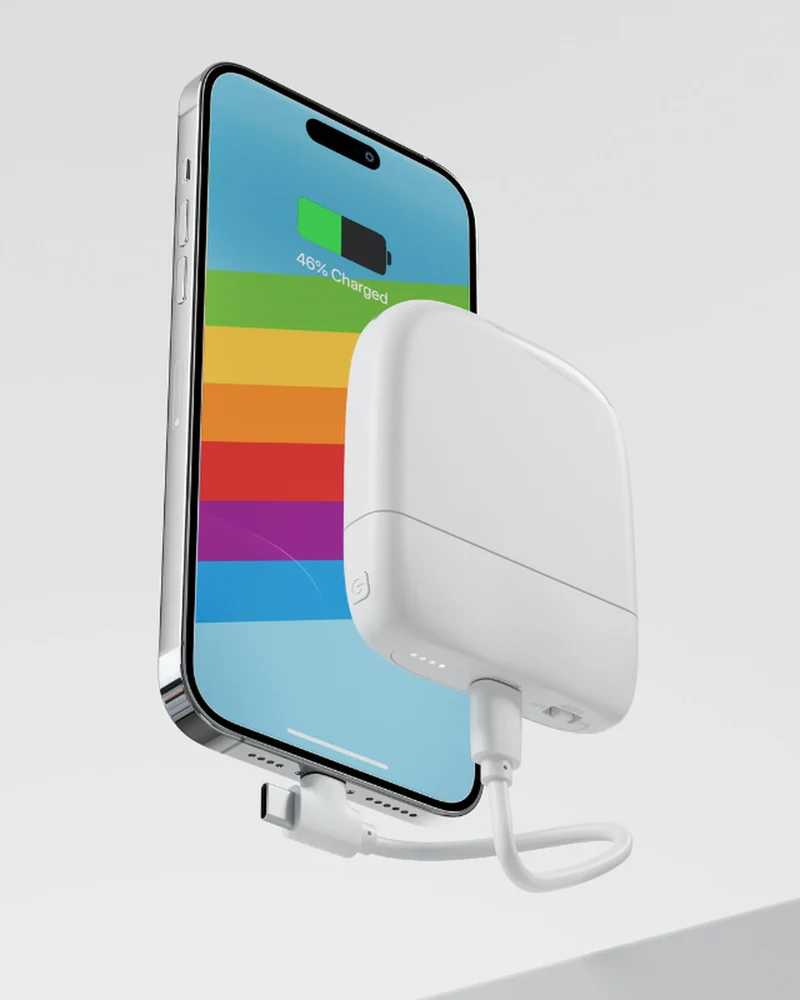 Power bank reciclado 5000 mAh con luz LED para personalizar