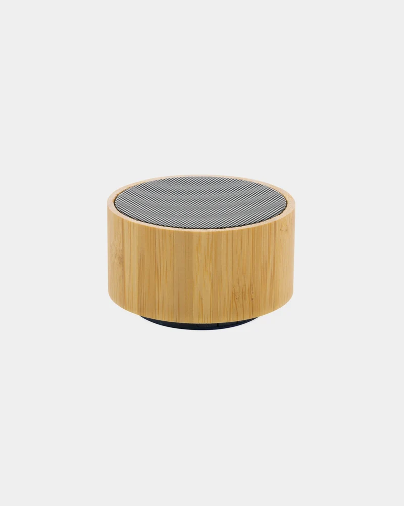 Altavoz de bambú y ABS reciclado para personalizar