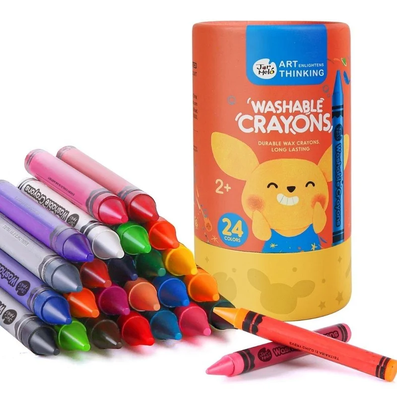 Set Bote de Crayones Lavables 24ud - Jarmelo
