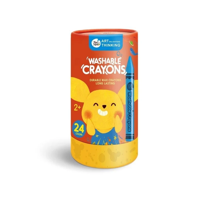 Set Bote de Crayones Lavables 24ud - Jarmelo
