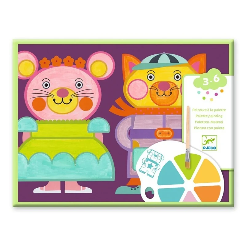 Pintura con paleta: Los mofletudos - Djeco