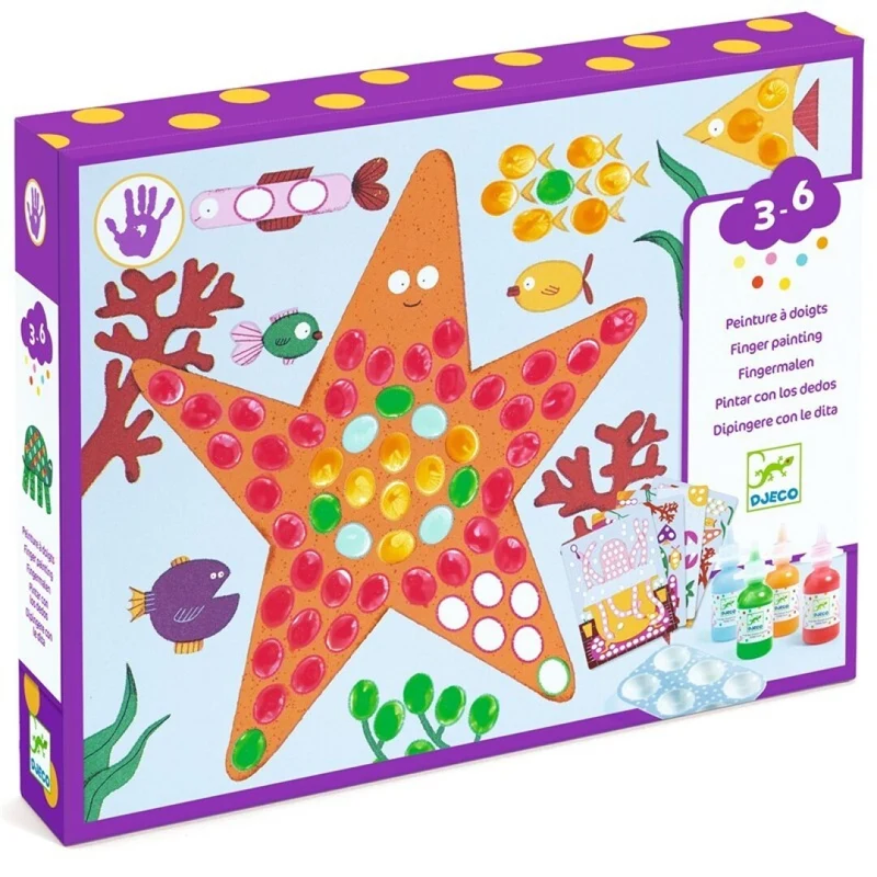 Kit de Pintura con los dedos: Lunares y peces - Djeco