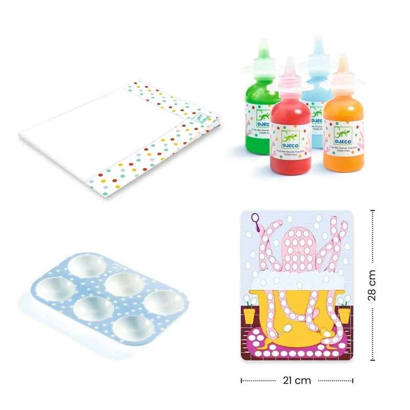 Kit de Pintura con los dedos: Lunares y peces - Djeco