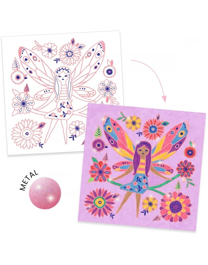 Colorea Sorpresas: Pequeñas Alas - Djeco