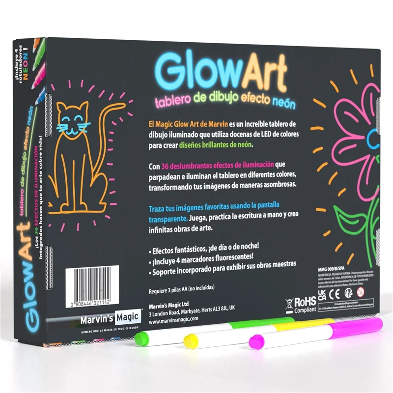 Pizarra Neón Glow Art (Varios modelos) - Marvin Magic