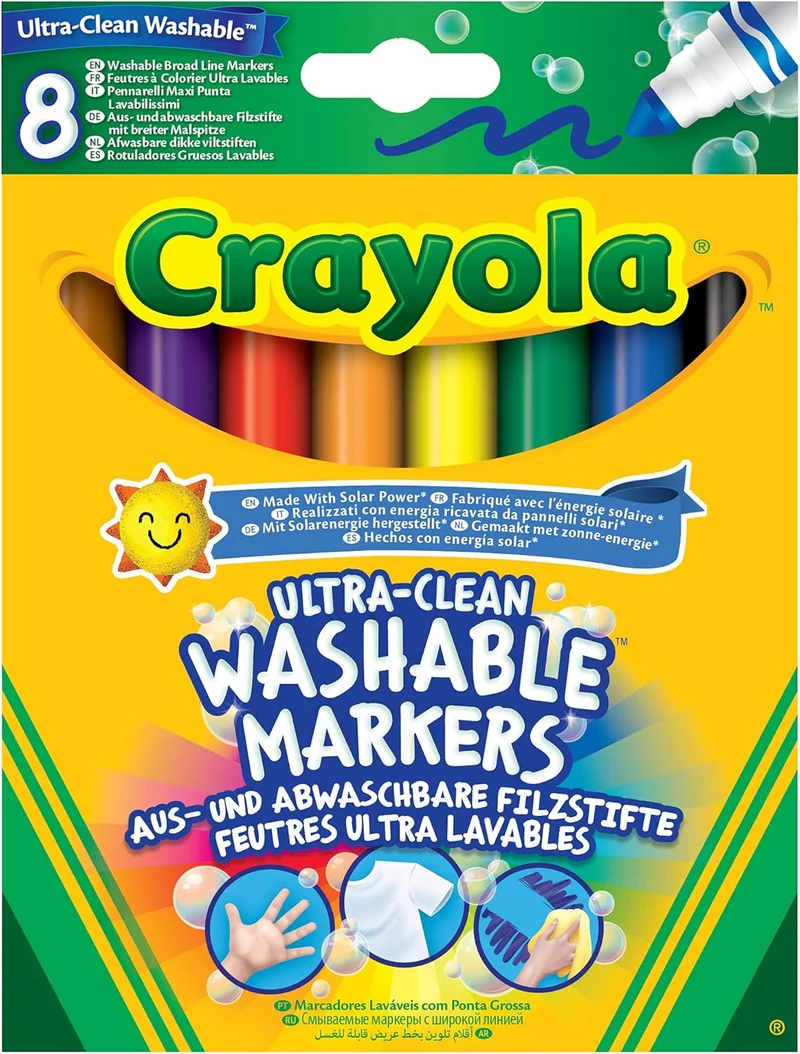 8 rotuladores gruesos lavables - Crayola (Liquidación)