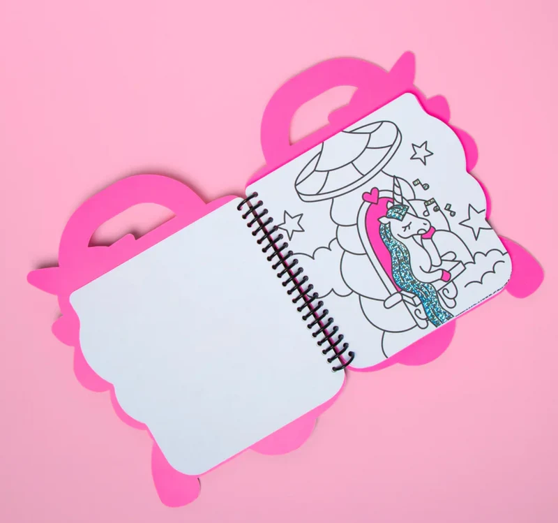 Libro con pegatinas y pinturas Unicornio - Omy