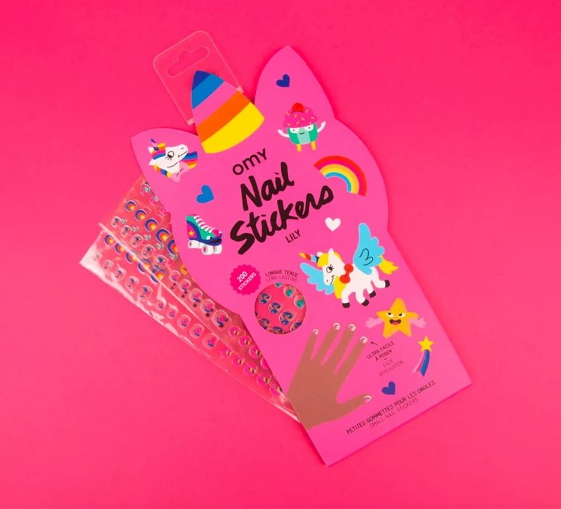 Pegatinas para uñas Unicornios - Omy