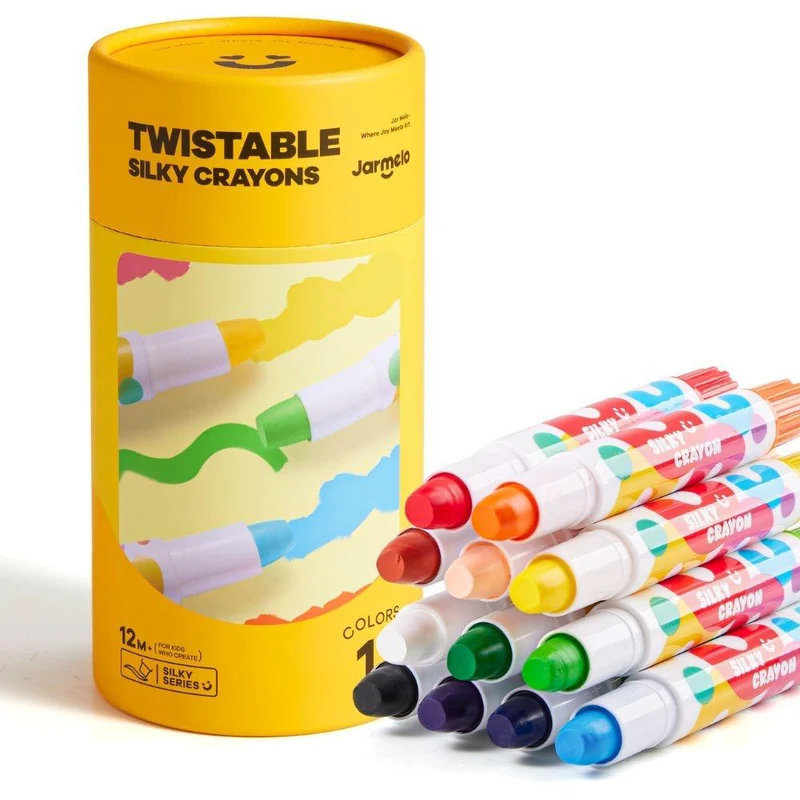 Set Bote de Crayones suaves lavables "Twistable" 12ud - Jarmelo
