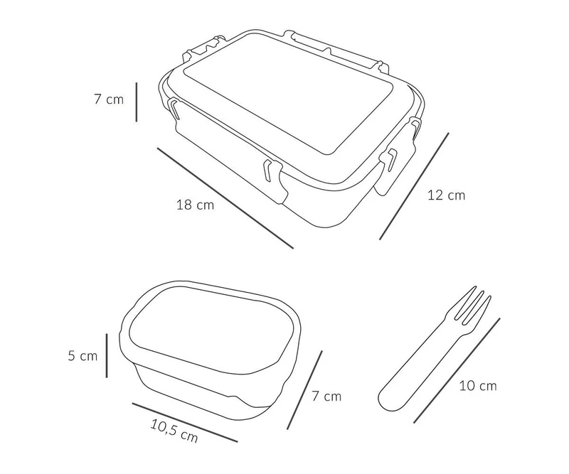 Caja Almuerzo Bento 3 cerditos