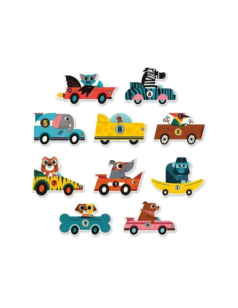 Puzzle Dúo: Bólidos - 20 pzs - Djeco