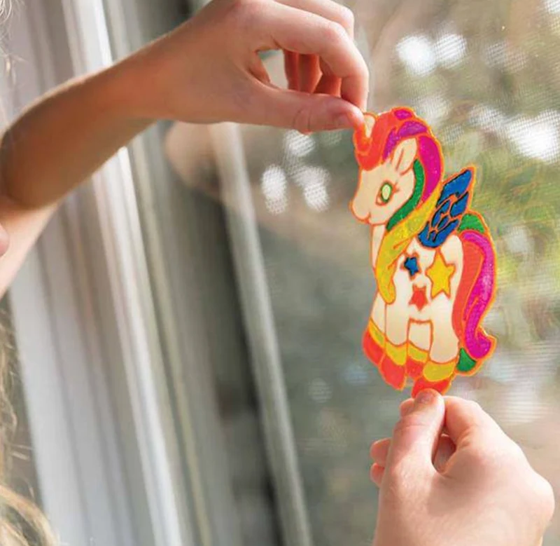 Arte para ventanas Unicornios- 4M