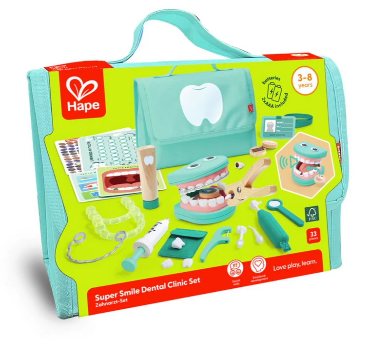 Maletín dentista con dentadura y accesorios - Hape