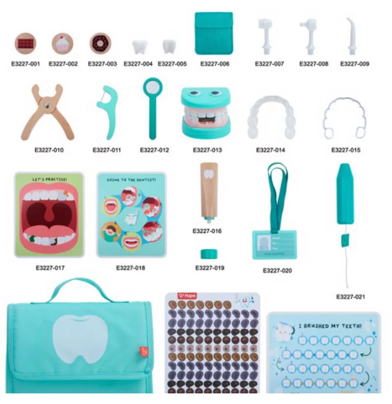 Maletín dentista con dentadura y accesorios - Hape