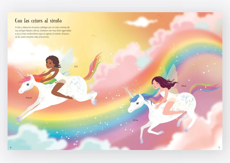 El vestuario de pegatinas - Los unicornios del arcoíris