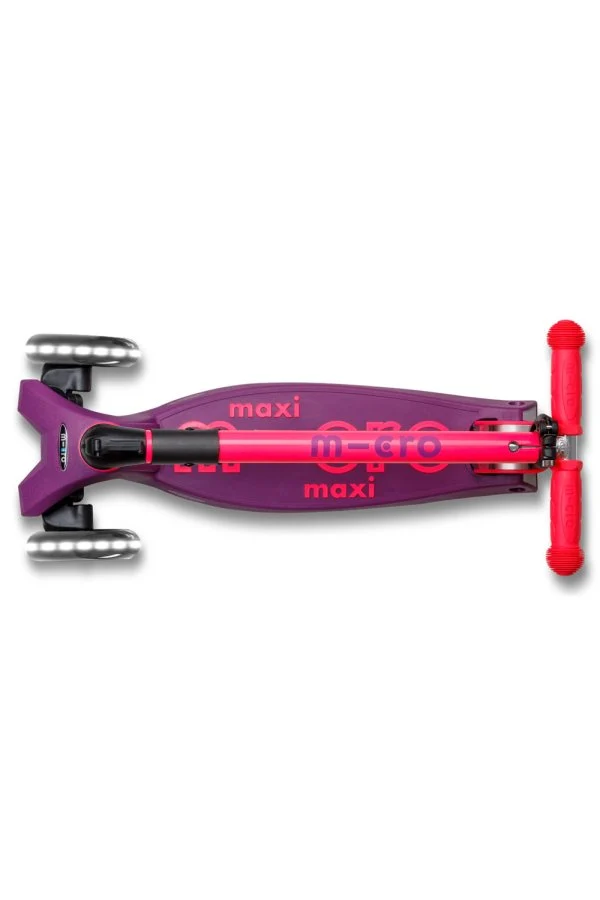 Patinete Plegable Maxi Deluxe LED Ultra Rosa